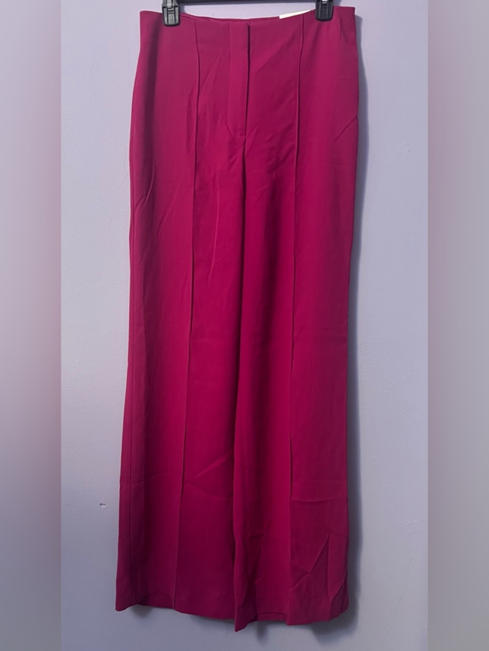 EXPRESS Wide Leg High Rise Pants - Hot Pink